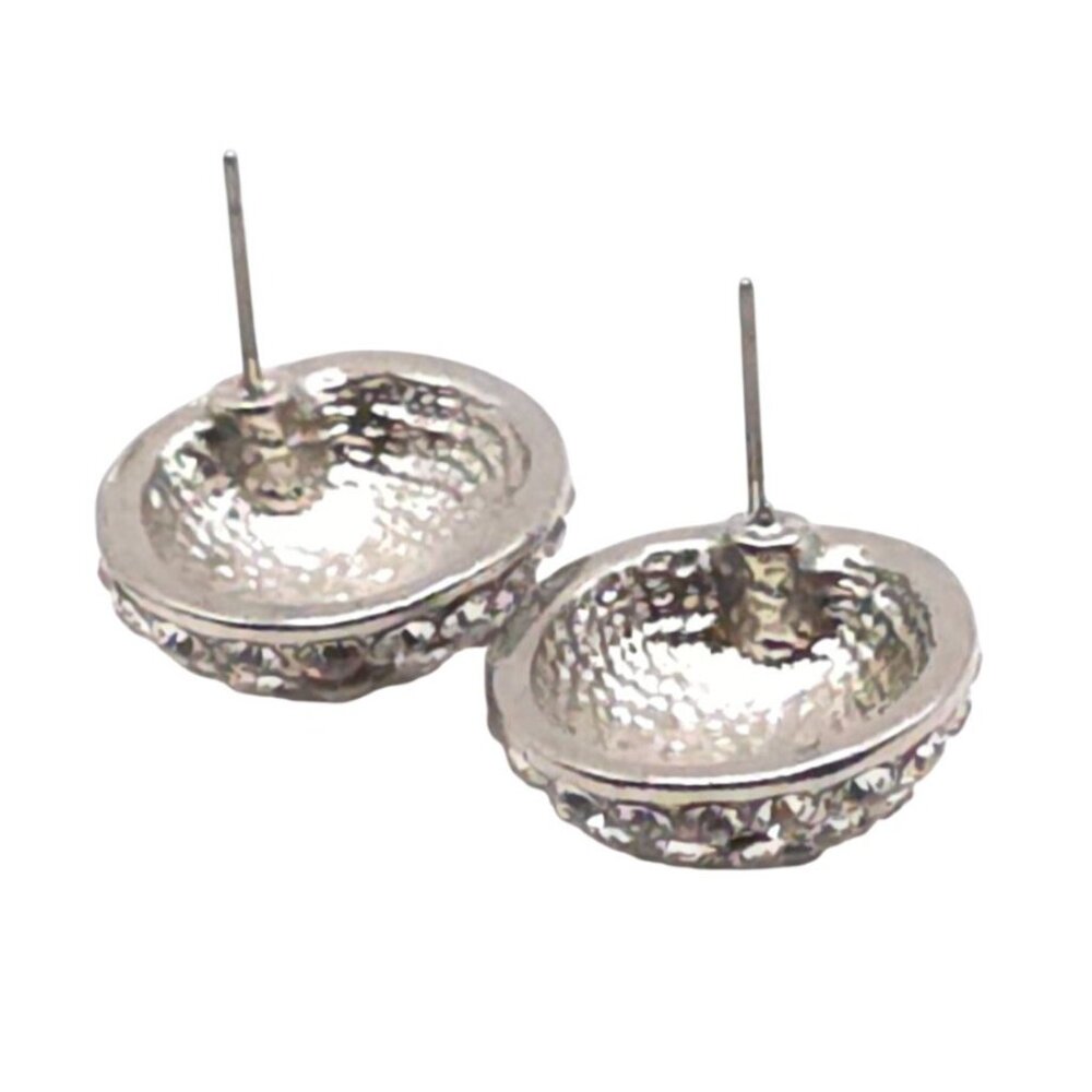 Crystal & White Floral Stud Earrings Set - Picture 6 of 6